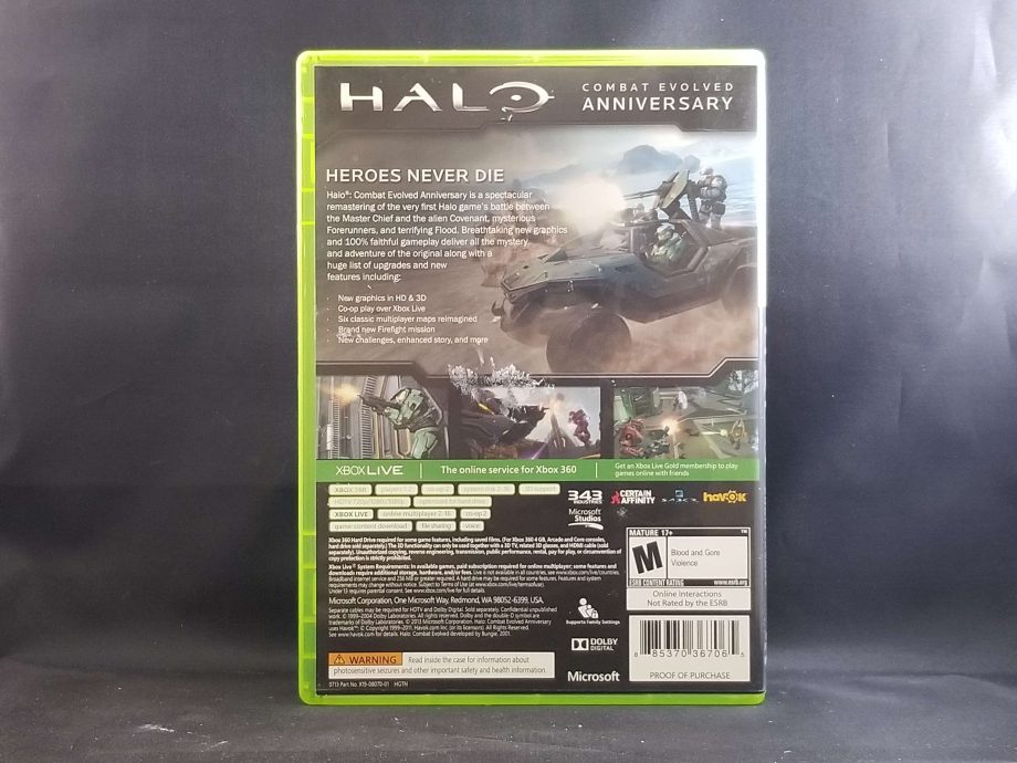 Halo Combat Evolved Anniversary Back