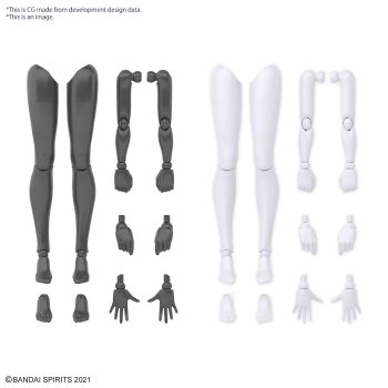 30 Minutes Sisters Option Body Parts Arm Parts & Leg Parts Black & White Pose 1