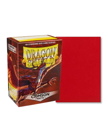 Dragon Shield Sleeves Matte Crimson Pose 1