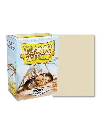 Dragon Shield Sleeves Matte Ivory Pose 1