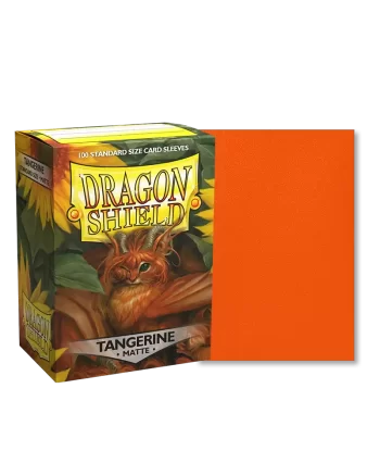 Dragon Shield Sleeves Matte Tangerine Pose 1