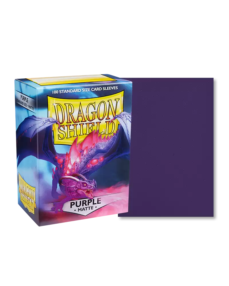 Dragon Shield Sleeves Matte Purple Pose 1