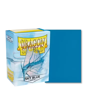 Dragon Shield Sleeves Matte Sky Blue Pose 1