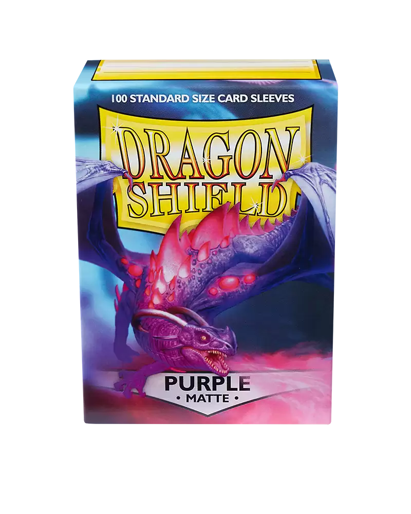 Dragon Shield Sleeves Matte Purple Pose 4