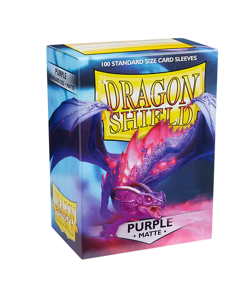 Dragon Shield Sleeves Matte Purple Pose 5