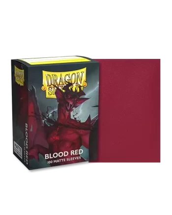 Dragon Shield Sleeves Matte Blood Red Pose 1