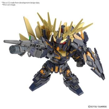 Gundam SDGCS Unicorn Gundam 02 Banshee Destroy Mode & Banshee Norn Parts Set Pose 1
